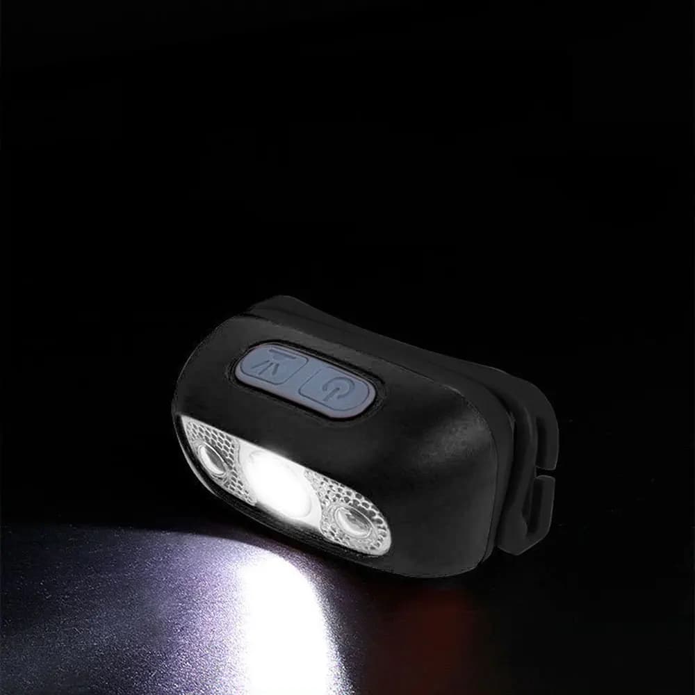 Lampe frontale 500 lumens rechargeable USB avec détecteur de mouvement et infrarouge pour pêche running