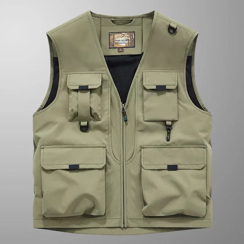 Veste de pêche respirante homme 2024 multi-poches conception photographe pour outdoor et sport