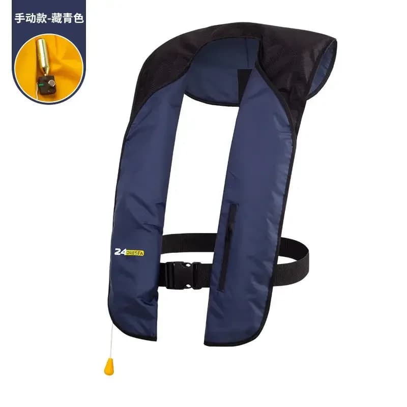 Gilet de sauvetage gonflable professionnel pour pêche - Grande flottabilité automatique léger adulte
