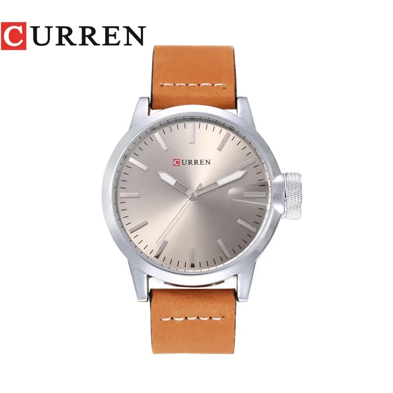 Montre homme Curren 8208 militaire sport avec calendrier et bracelet cuir PU luxe - montre bracelet originale