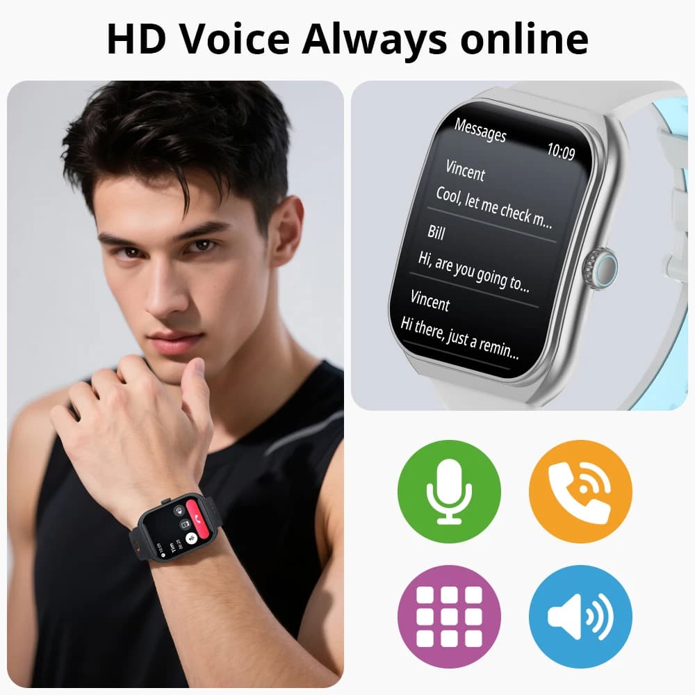 Montre COLMI P86 - Écran AMOLED 1.93 pouces, gestion santé, IP68 étanche et compatible Xiaomi iOS