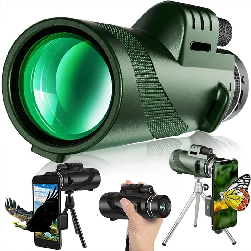 Télescope pliable mini HD longue portée 5000m pour pêche observation chasse et randonnée