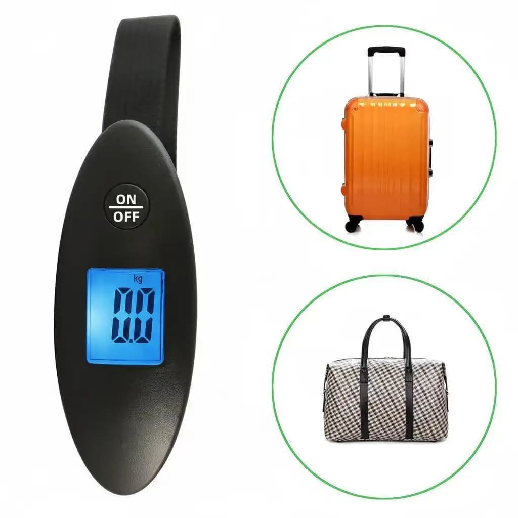 Balance rechargeable pêche 50KG portable - Pèse-bagages voyage électronique express shopping ressort