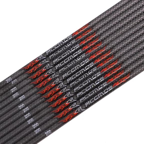 Fûts flèches carbone 3K ACCMOS 33 pouces spine 200-500 - DIY chasse pêche archerie France