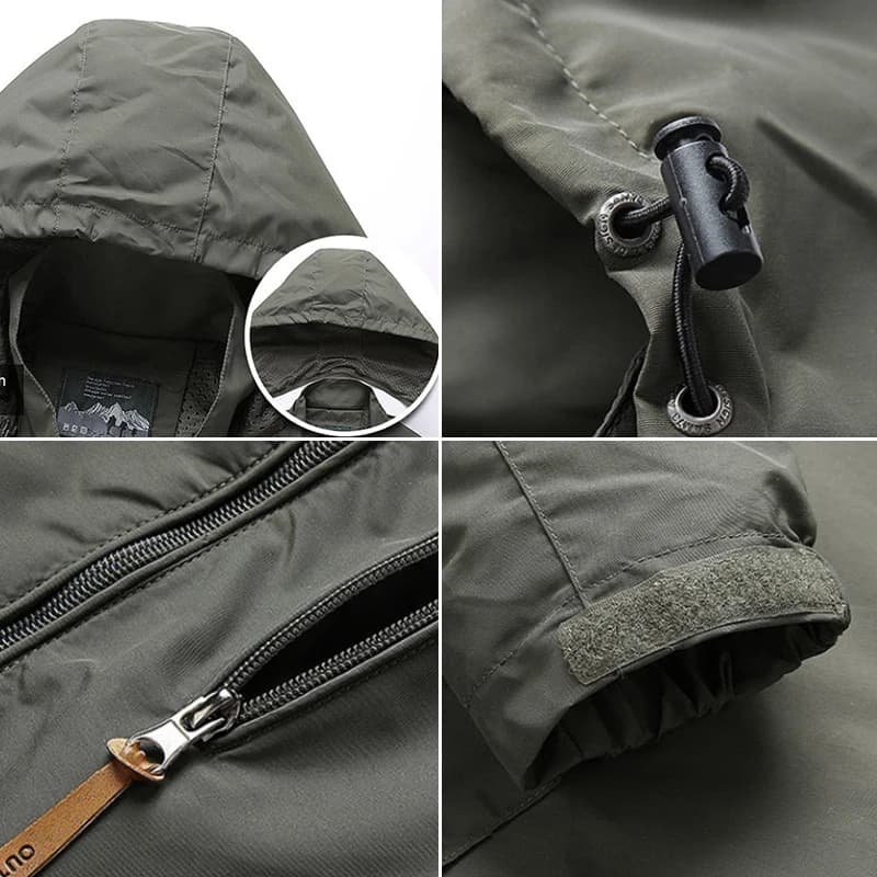 Veste tactique homme imperméable coupe-vent légère pour pêche sportive et randonnée militaire