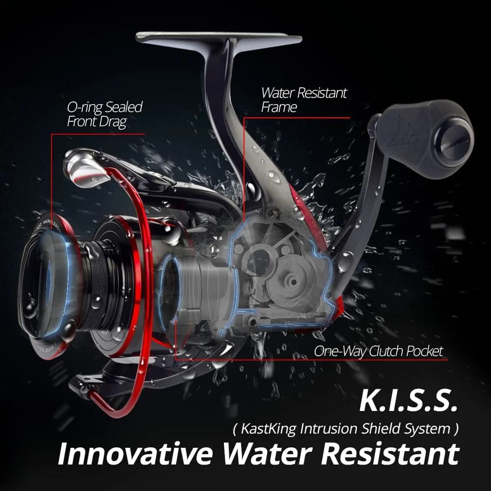 Moulinet KastKing Sharky III 10+1 roulements drag 18KG corps métal eau douce mer