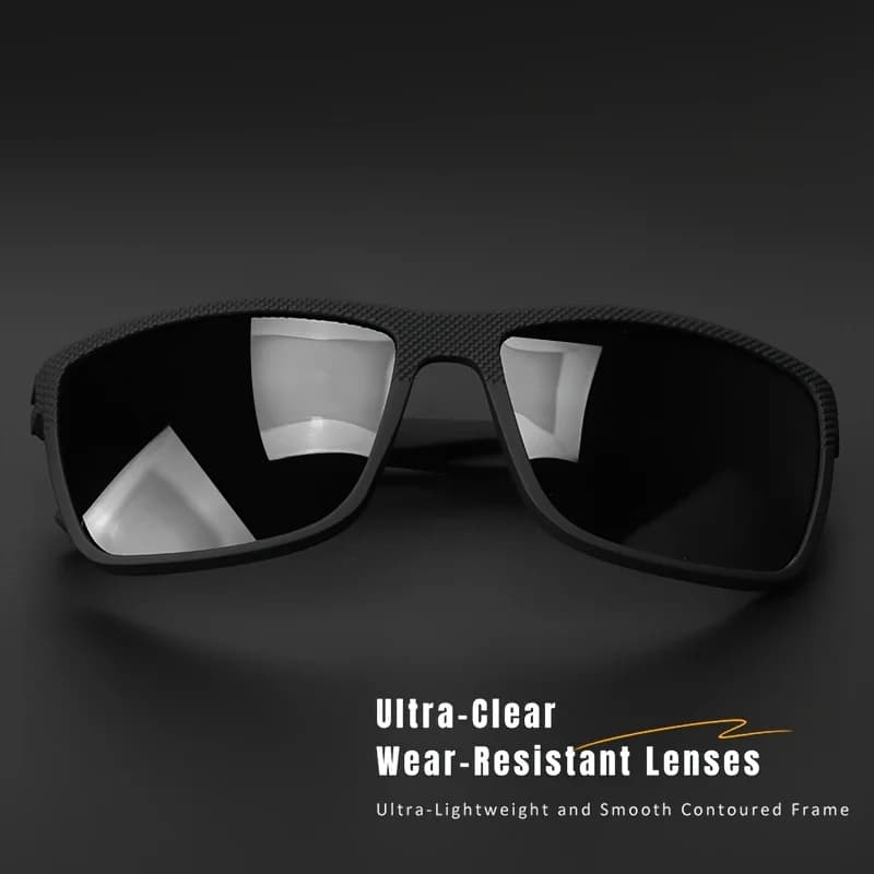 Lunettes de soleil polarisées 2025 pêche conduite - monture carrée charnières ressort multicolores