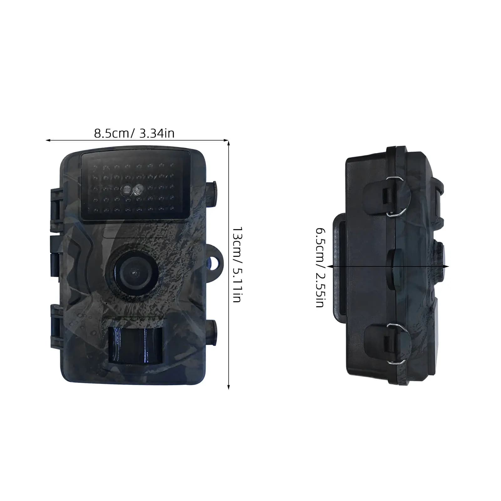 Caméra de chasse 2 pouces 12MP à déclenchement 0.8s 1080P avec vision nocturne infrarouge étanche