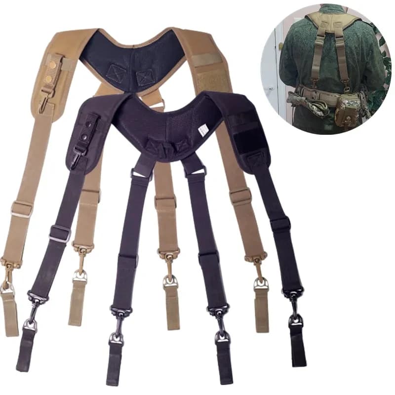 Bretelles ajustables équipement pêche type X tactiques suspension ceinture confort extérieur