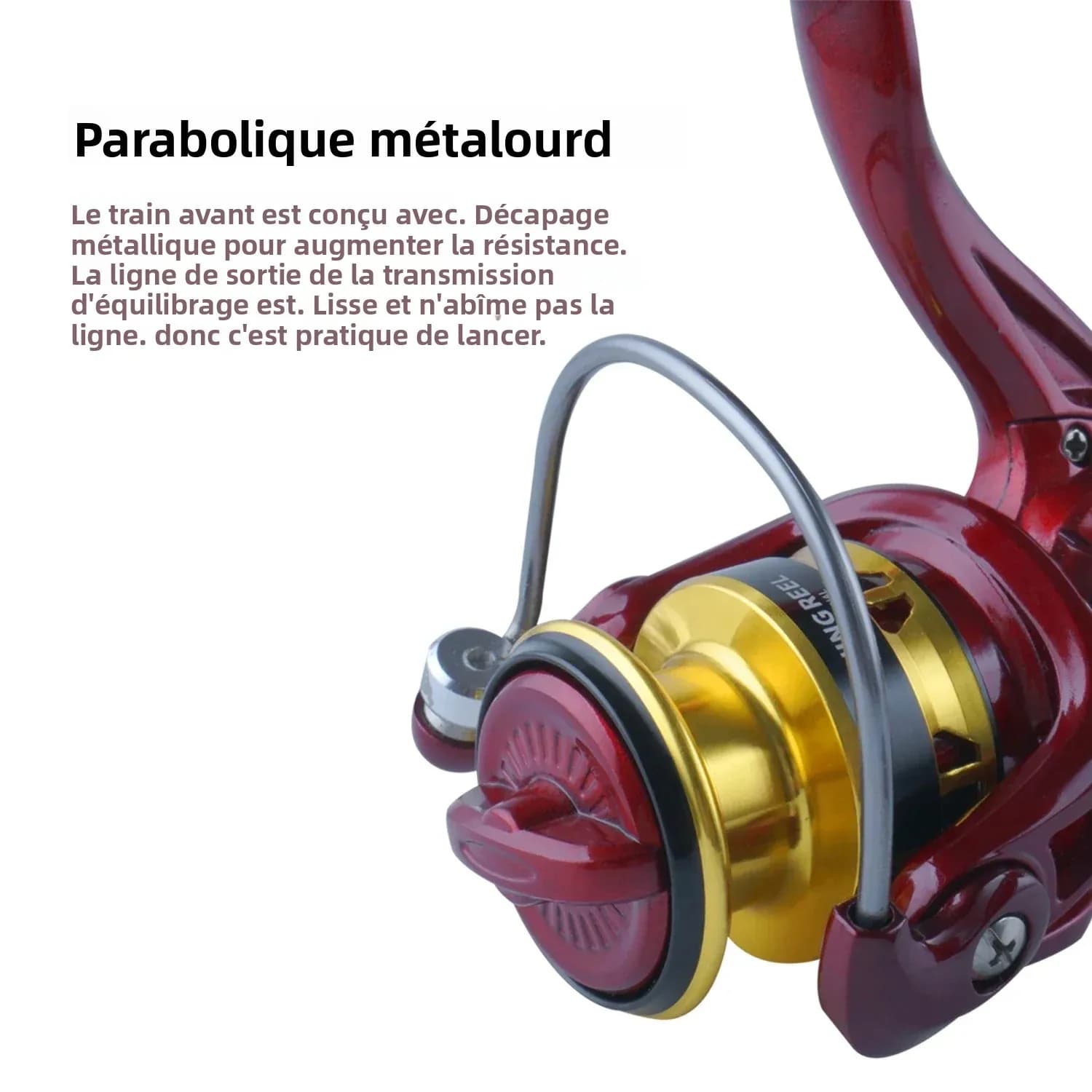 Moulinet ultraléger Huidiao 149g série 1000 4.8:1 pour pêche fine et glace, spool métal