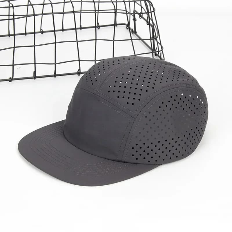 Casquette 5-panel perforée légère respirante - Chapeau pêche running séchage rapide été