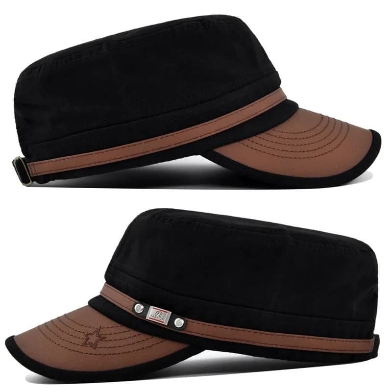 Casquette plate brodée polyvalente - Pêche, randonnée et activités outdoor casual