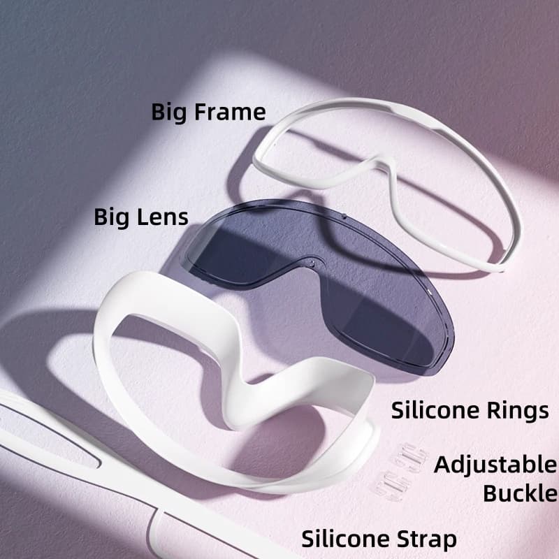 Lunettes de natation grand cadre HD anti-buée étanches adultes douche piscine hommes femmes