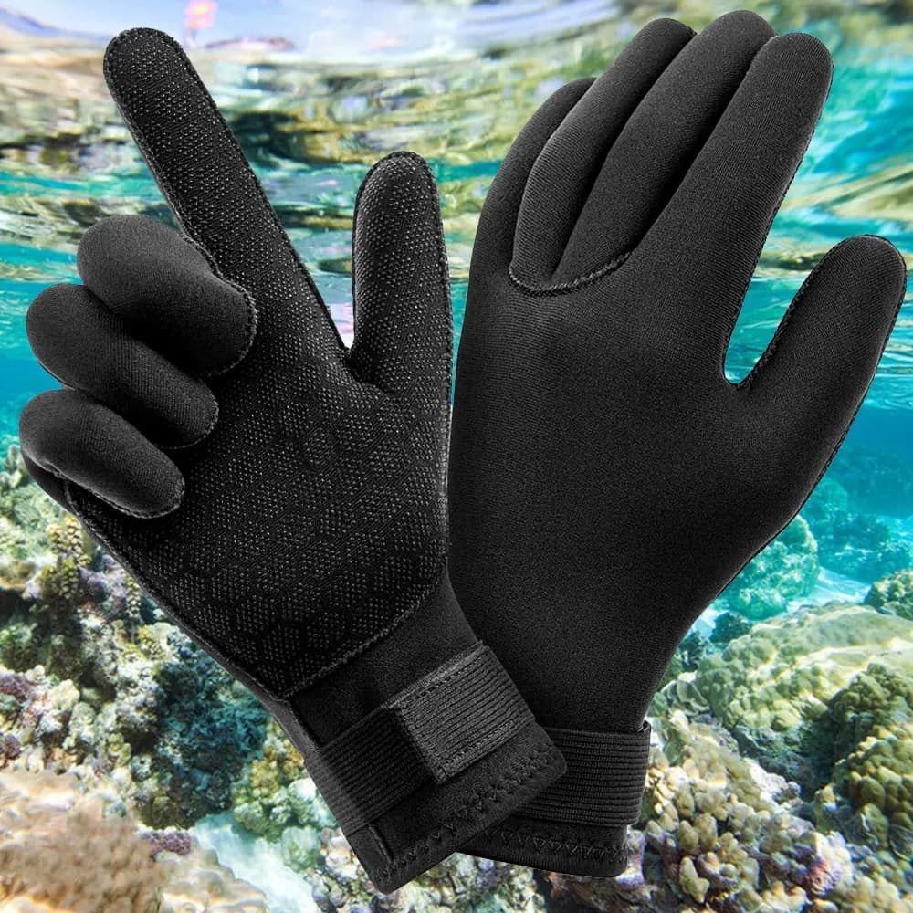 Gants de plongée néoprène 3mm anti-dérapants pour surf, kayak et pêche sous-marine - Épaisseur chaude