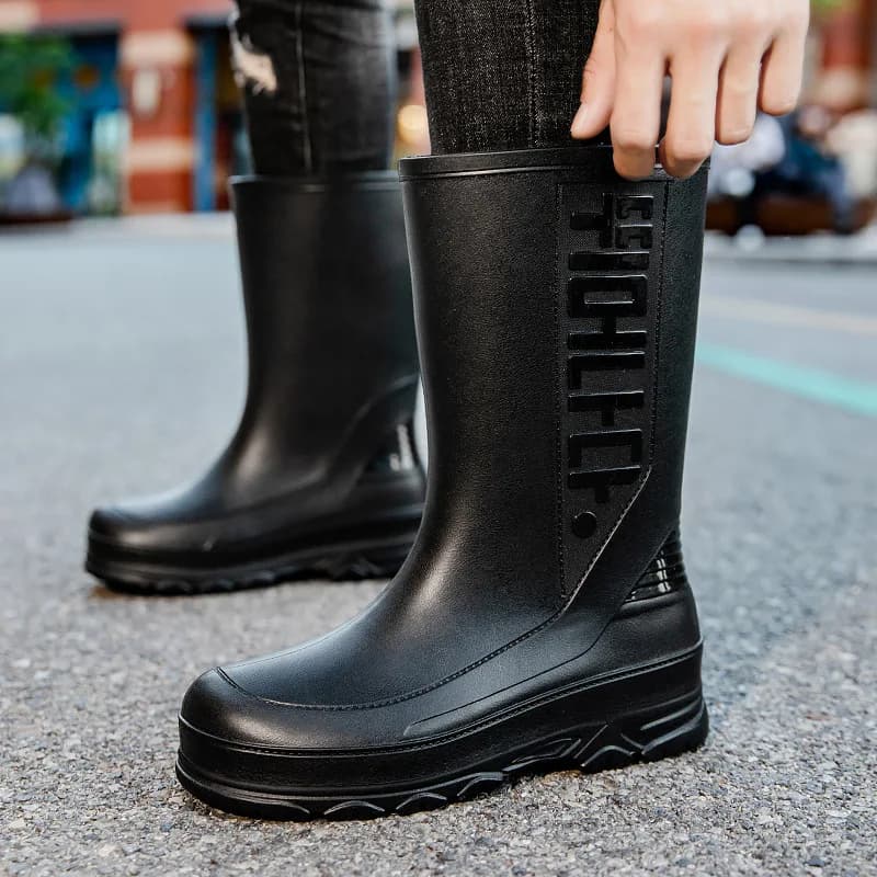 Bottes pêche homme épaisses antidérapantes imperméables grandes tailles 39-45 chaussures travail