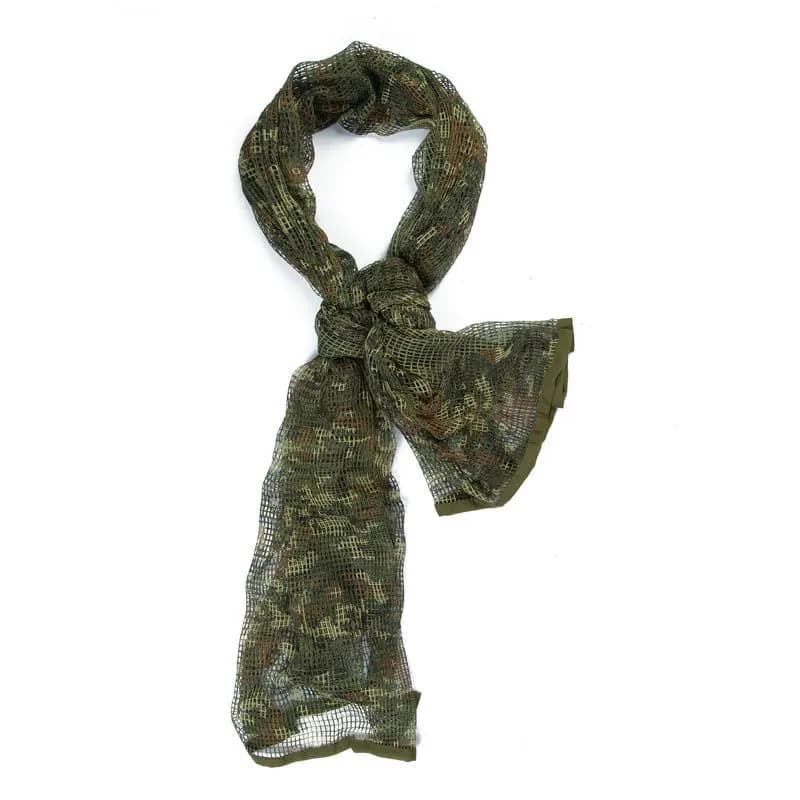 Foulard camouflage mesh sniper pour pêche - Voile visage discrétion pêche randonnée chasse extérieur