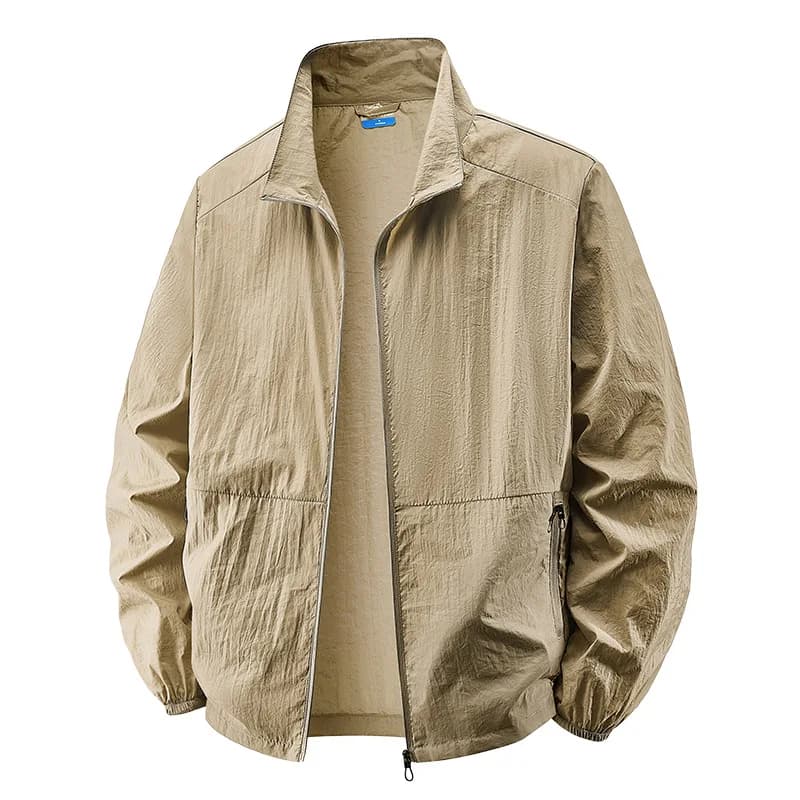 Veste protection solaire homme coupe-vent printemps été pêche UV col montant oversize pêche