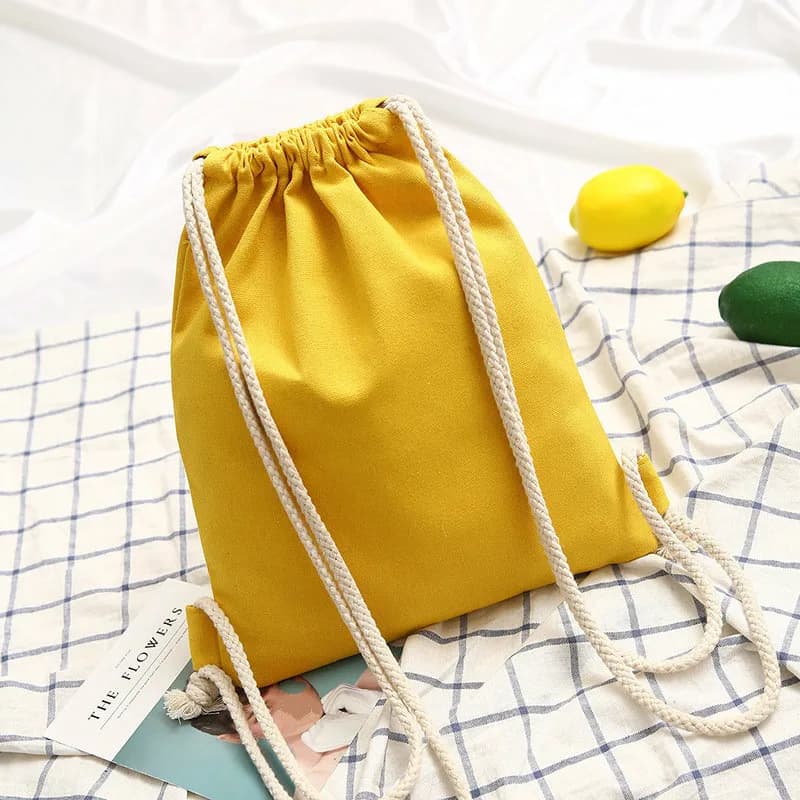 Sac à dos à cordon de serrage canvas pour pêche - Backpack double bretelles portable pour hommes et femmes