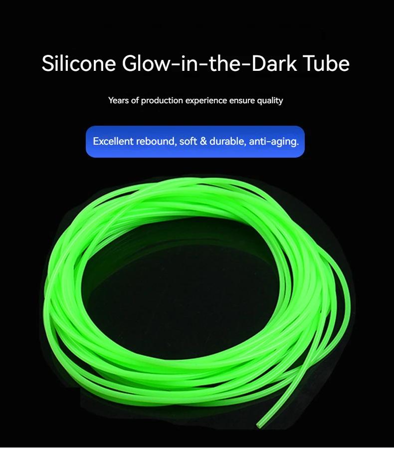 0.8/1/1.5/2mm Luminous Fishing Hose Silicone Anti Rig Tube Tubing Rig Sleeves De