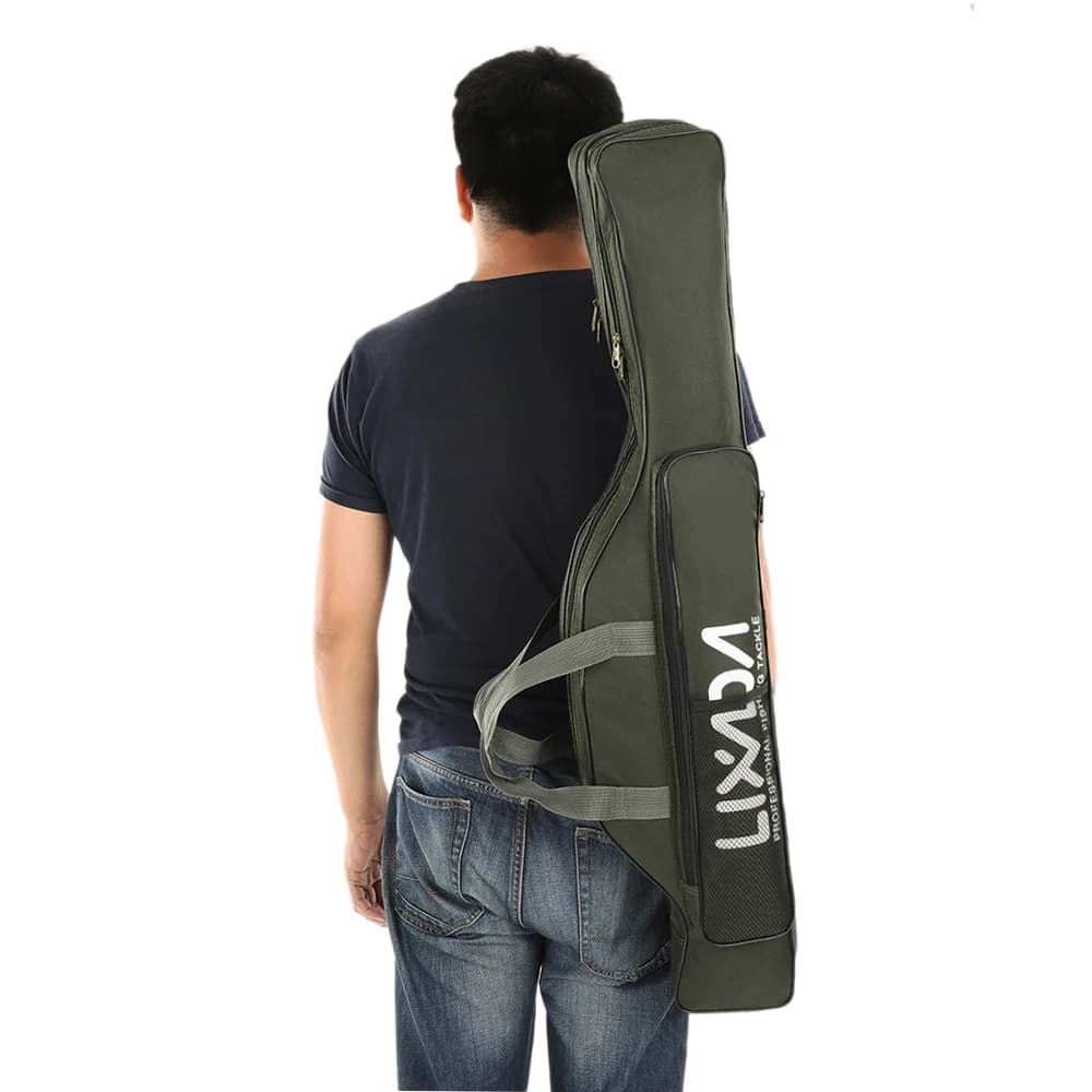 Sac de pêche Lixada pliable 100-150cm pour canne, moulinet et matériel - Transport pratique