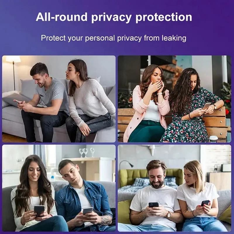 Protection écran anti-espion verre trempé iPhone pour pêcheurs - confidentialité totale 4 pièces