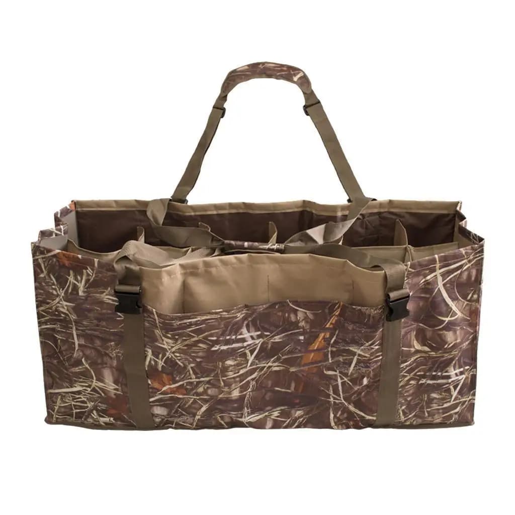 Sac de transport pour leurres canards - 12 compartiments avec bandoulière camouflage pour chasse