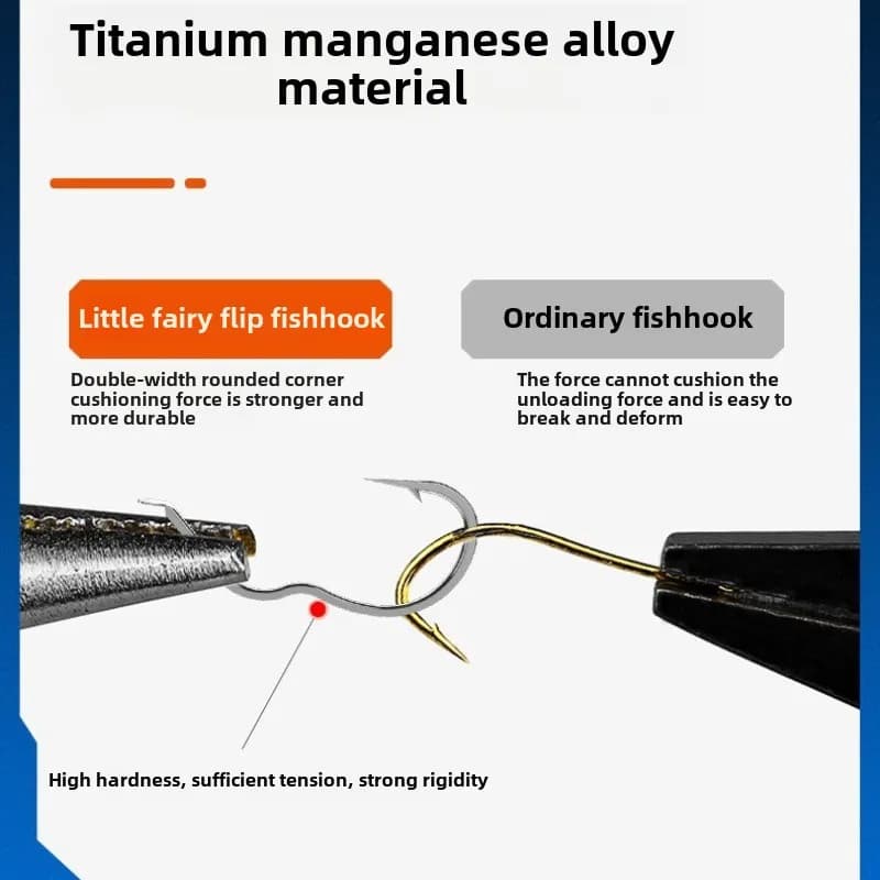 12 hameçons automatiques flip acier carbone pour pêche carpe argentée et carpe de roseau