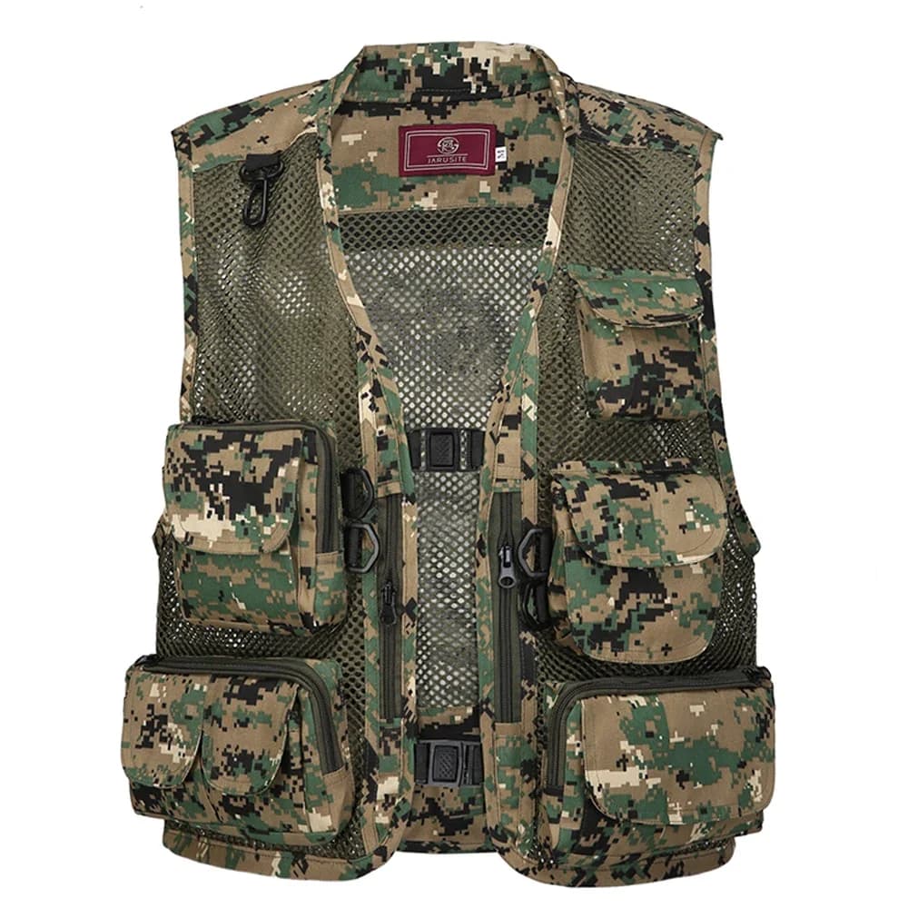 Veste pêche photographie été multi-poches mesh imperméable séchage rapide - Gilet de sauvetage amovible