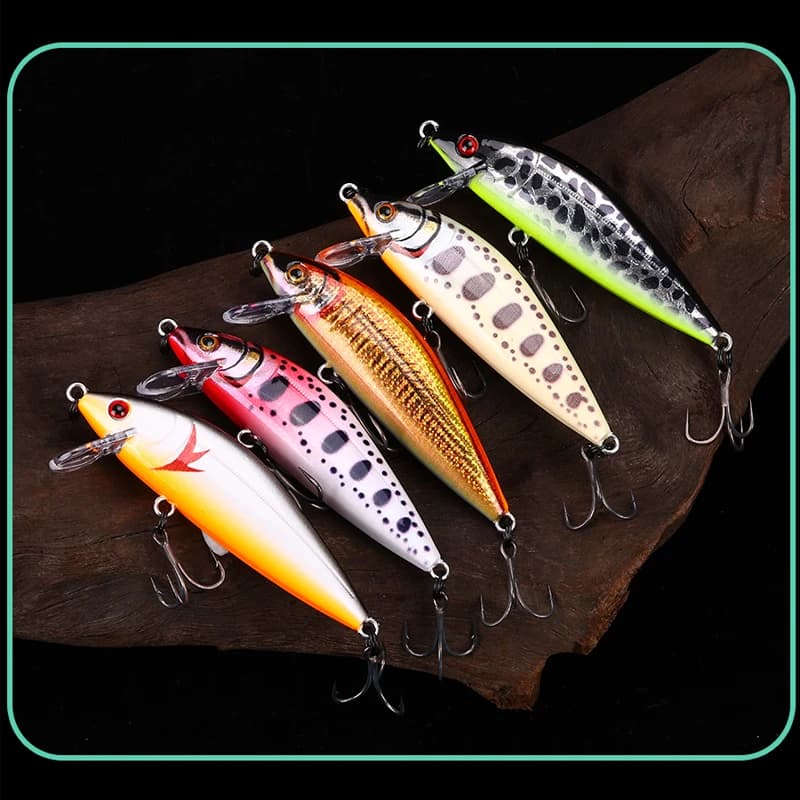 Leurre dur coulant Weihe Mino A 7.5cm 9.7g pour pêche à la traîne (luya) et leurres