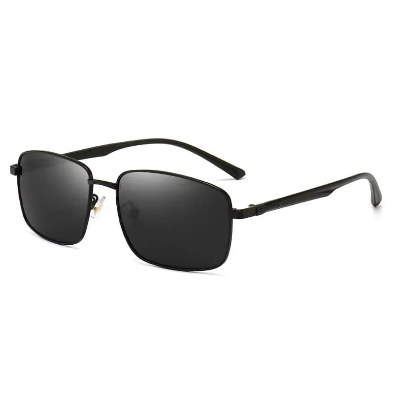 Lunettes de soleil polarisées luxe métal carré surdimensionnées homme - protection UV professionnelle 5027