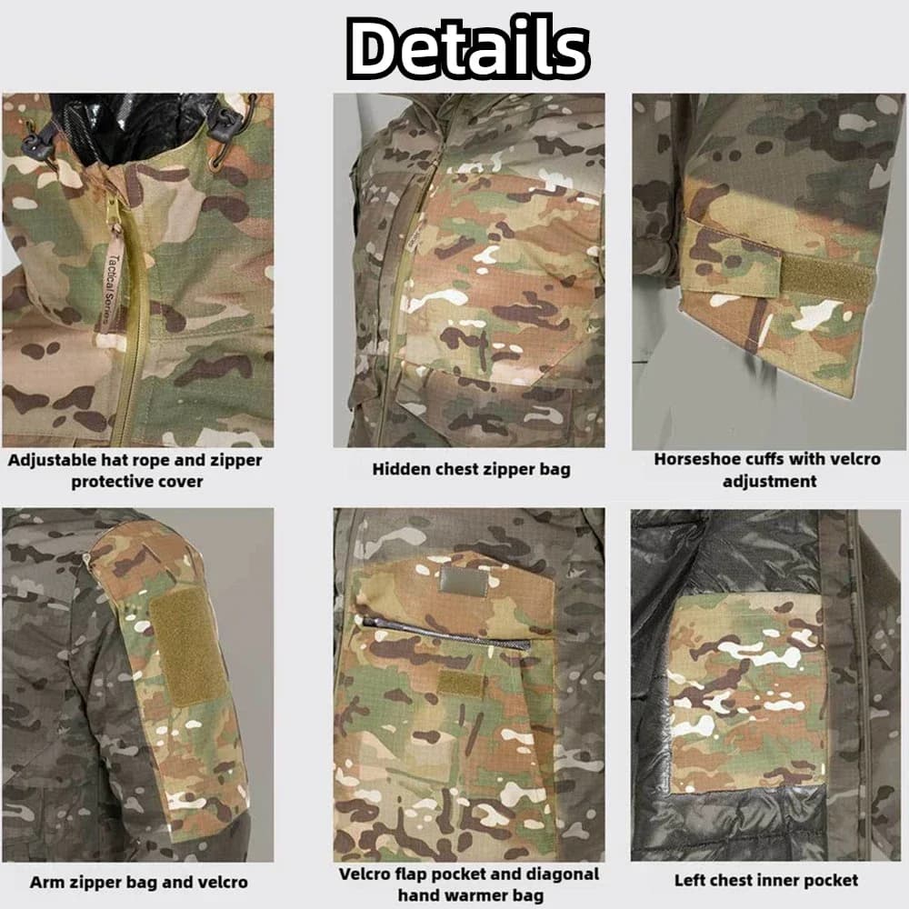 Veste camouflage pêche tactique - Protection hivernale pour pêche discrète et confortable