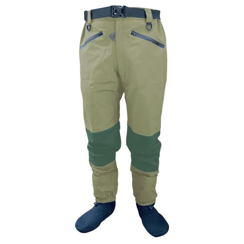 Waders de pêche à la mouche 4 plis respirants - Pantalon de guêtres imperméable pour hommes