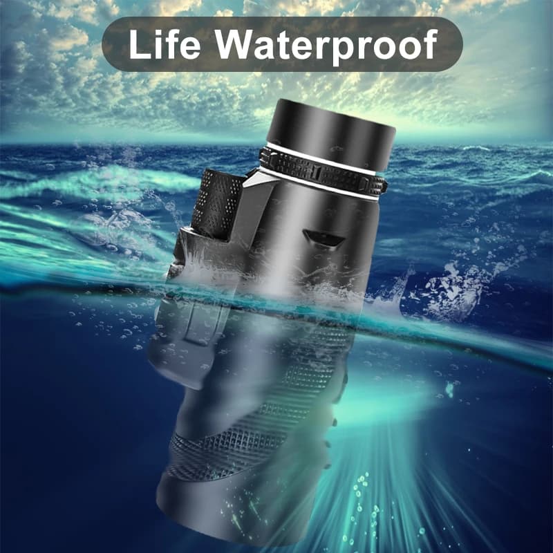 Télescope monocular 80x100 avec trépied pour pêche - Puissance extrême avec support téléphone