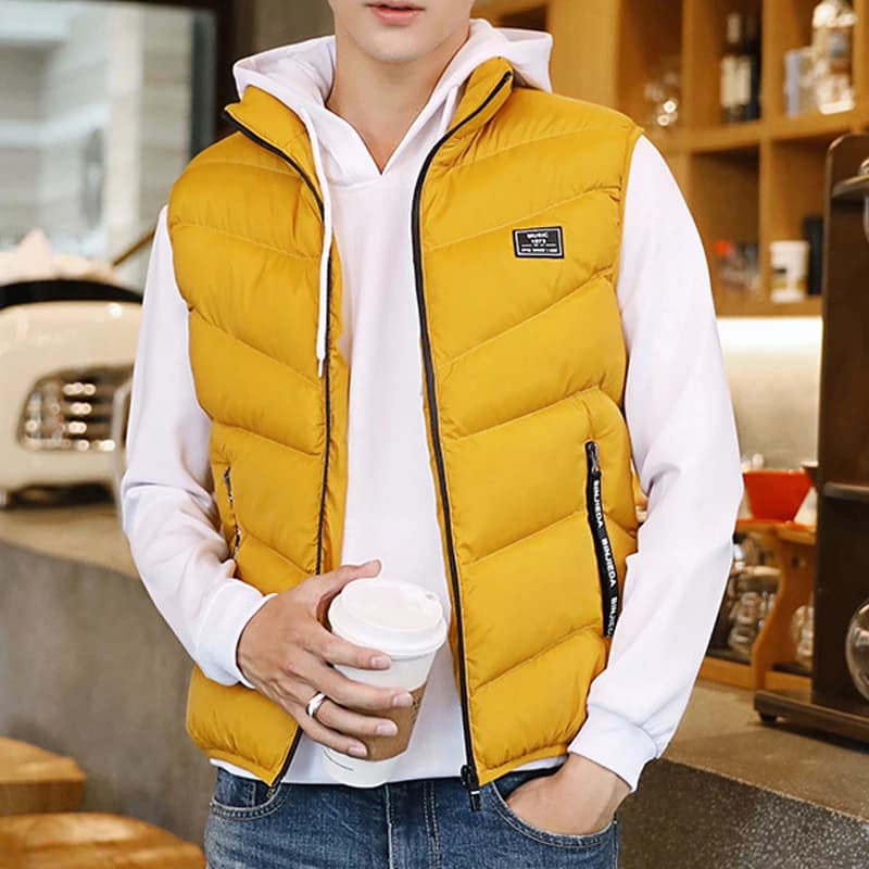 Veste sans manches homme grande taille 8XL en coton épais, manteau décontracté et gilet matelassé