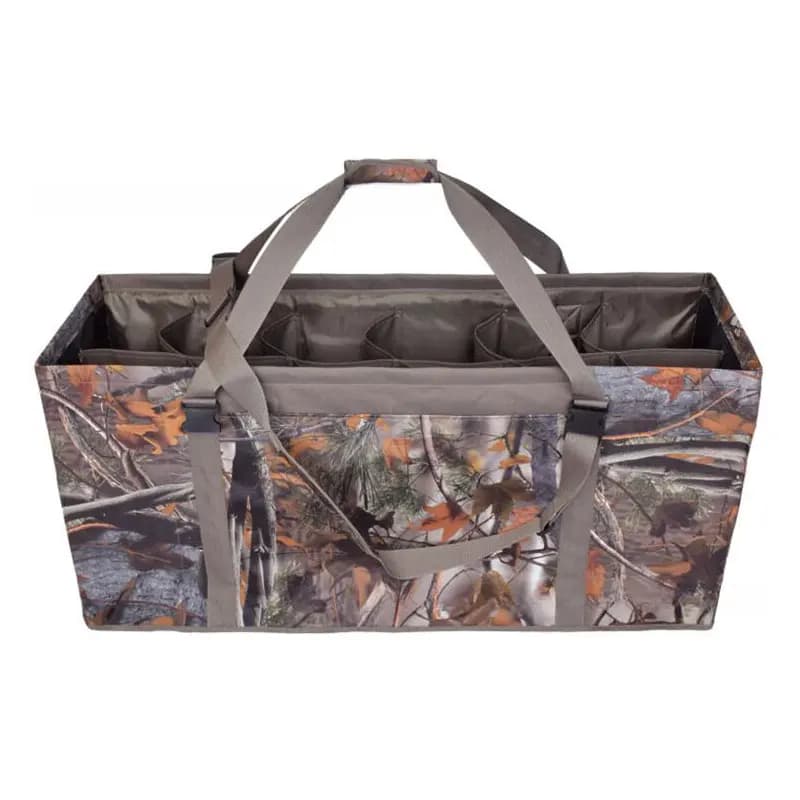 Sac à dos filet 12 compartiments pour transport de leurres de chasse au gibier d'eau portable
