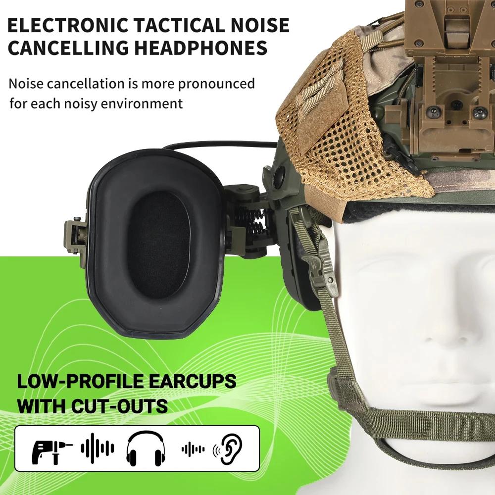 Casque avec protections auditives électroniques pour tir pêche sportive, réduction bruit active