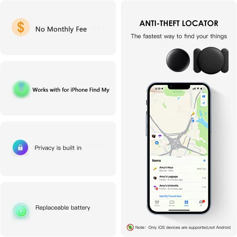 Tracker Air magnétique compatible Apple Find My - Localisateur GPS puissant pour pêcheurs iPhone