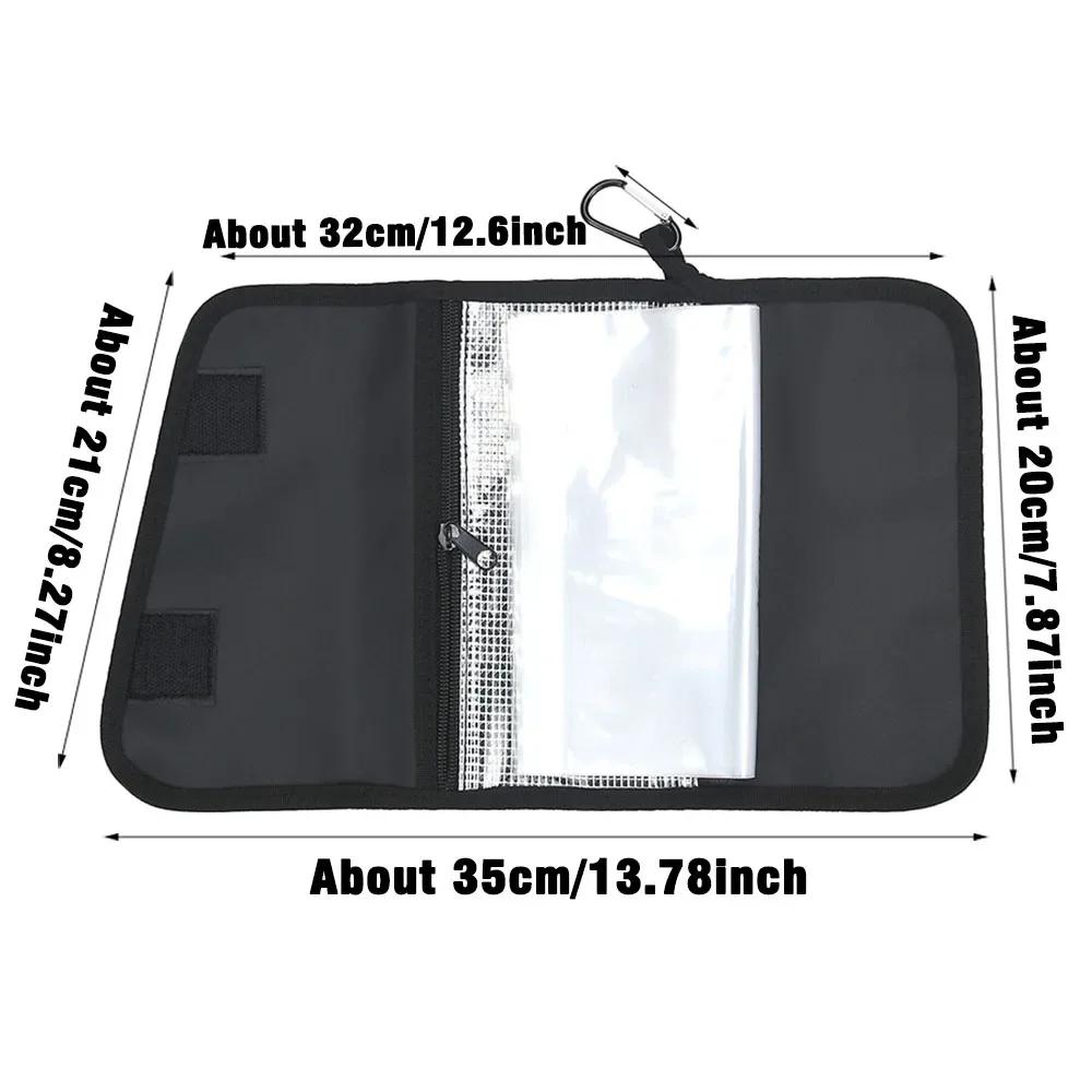 Sac de rangement leurres souples PVC compartimenté étanche pour pêche accessoires