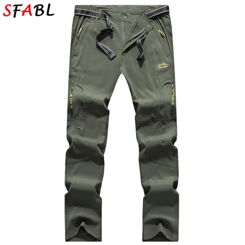 Pantalon pêche homme 5XL été séchage rapide randonnée stretch imperméable tactique poches zippées