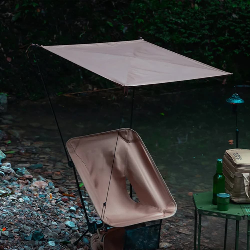 Chaise plage ombrière pliante transat avec pare-soleil pêche camping extérieur détente