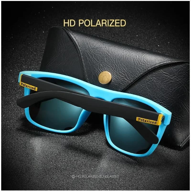 Lunettes de soleil polarisées carrées 1-2PCs anti-éblouissement pour pêche, conduite et vacances