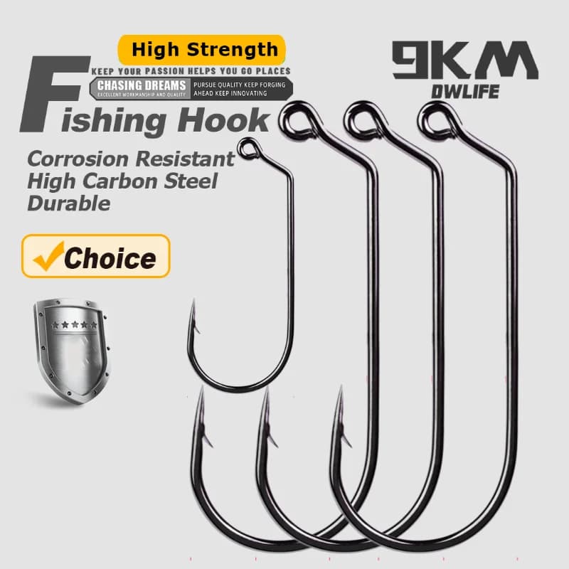Moule à hameçon jig head Aberdeen longue hampe acier carbone pour pêche en mer