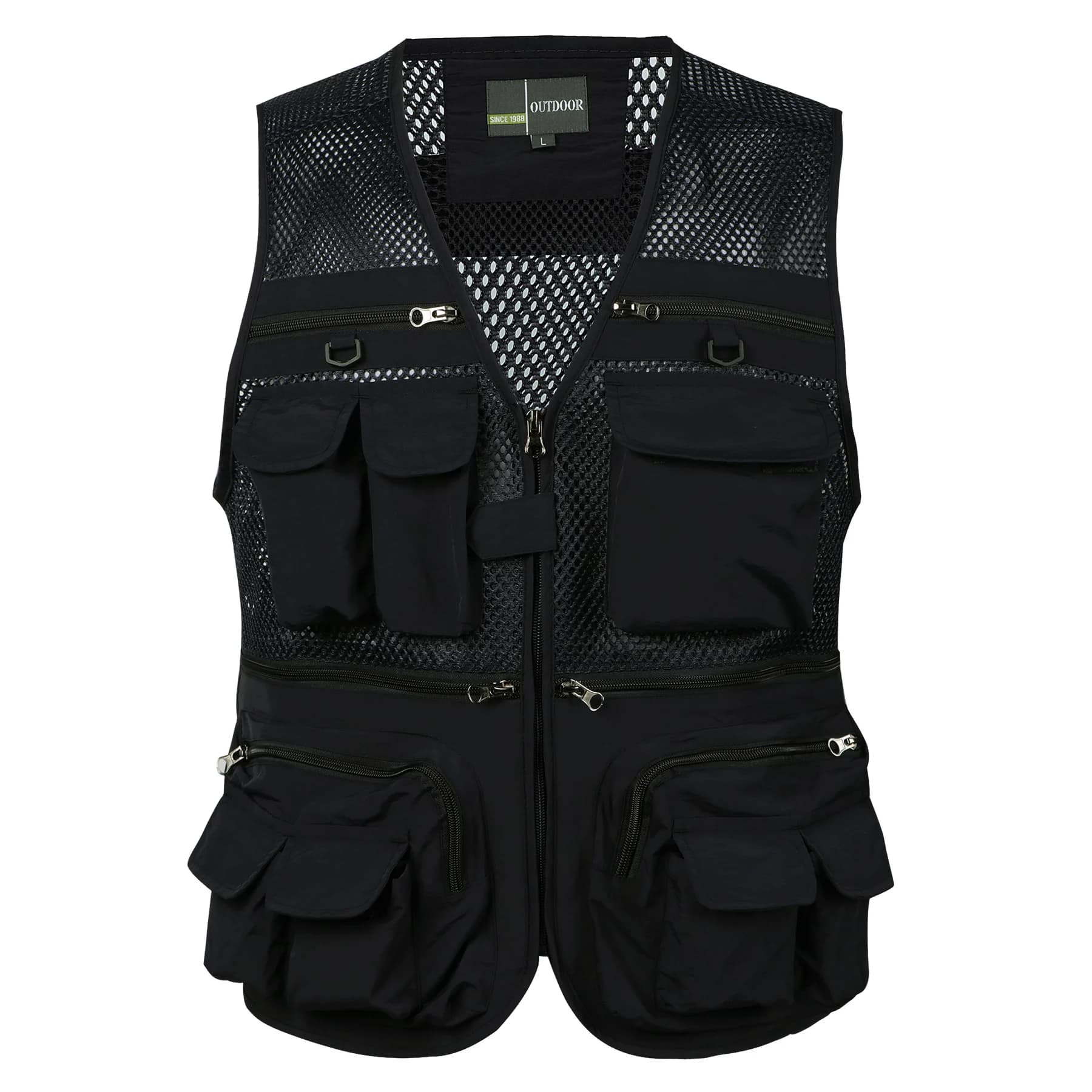 Veste tactique homme sans manches multi-poches mesh pour pêche et travail en été