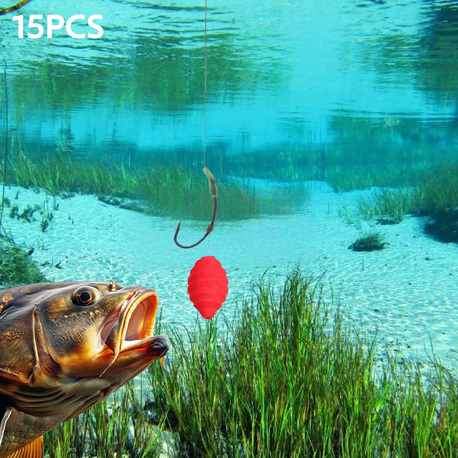 Kit simulation boilies flottants résistants aux UV pour pêche truite brochet en eau douce et eau salée