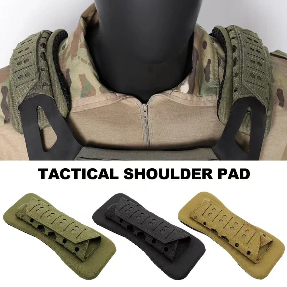 2 coussinets d'épaule tactiques anti-dérapants pour sac à dos pêche randonnée camping