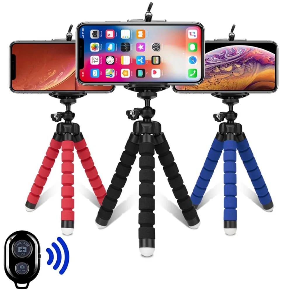 Trépied mini octopus pour smartphone - Support téléphone flexible pêche photos vidéos captures
