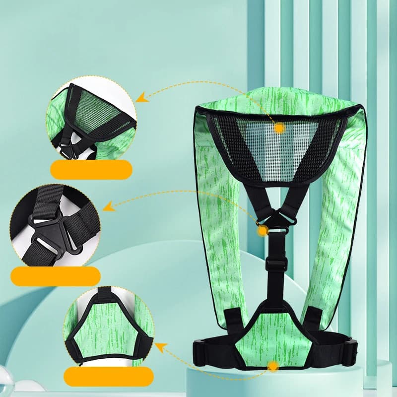 Veste de sauvetage gonflable pêche adulte Luya, gilet de sécurité auto-manuel pour baignade