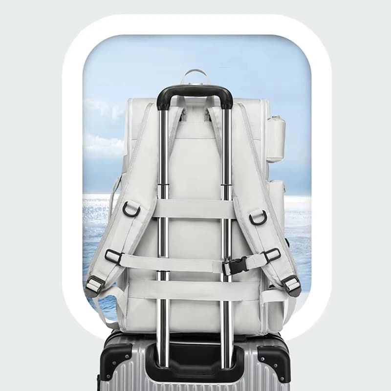 Grand sac de sport voyage pêche yoga compartiment sec humide séparé sac à dos capacité XXL
