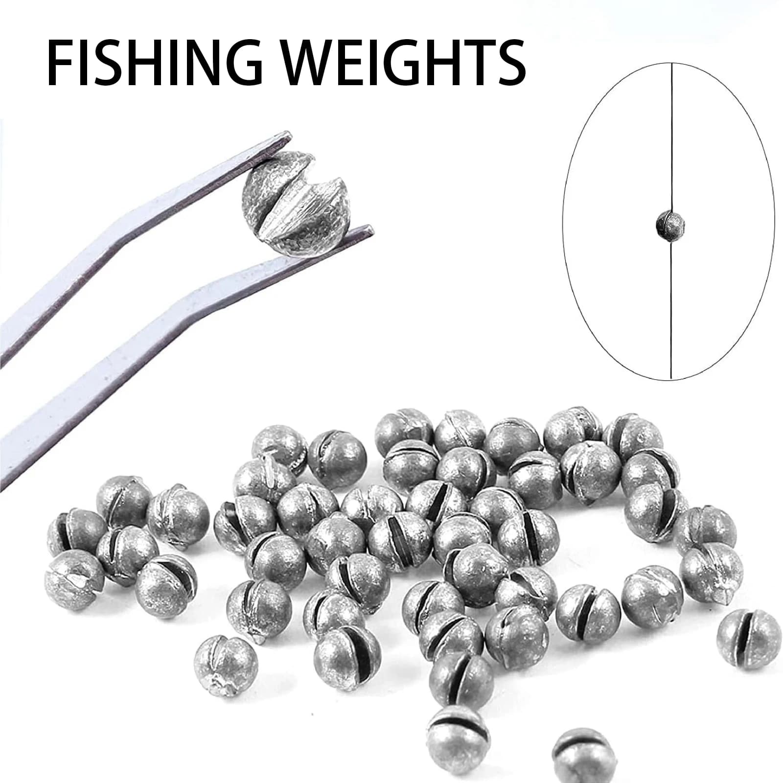 Plombs de pêche ronds amovibles - Lot de 107 ou 230 pièces pour une pêche précise et adaptable
