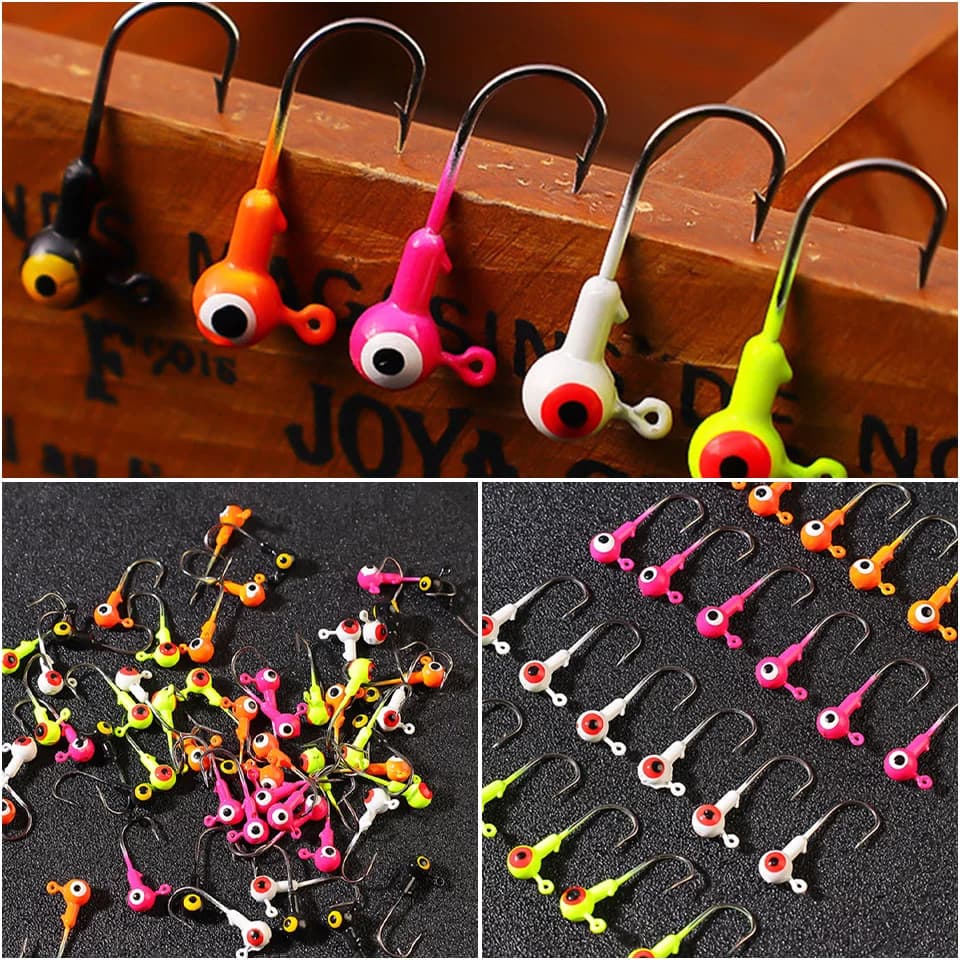 5 hameçons jig tête plomb WALK FISH 1.75g 3.5g pour vers souples pêche précise leurres durs et mous